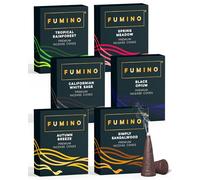 Fumino Conos de Incienso Esenciales - Lote 6 Cajas Masala Agarbatti, 90 Conos para Relajación, Meditación y Aromaterapia (90 g)