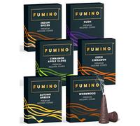 Fumino Conos de Incienso Hielo y Fuego - Lote 6 Cajas Masala Agarbatti, 90 Conos para Relajación, Meditación y Aromaterapia (90 g)