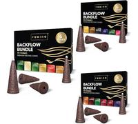 Fumino Conos de Incienso Reflujo - Paquete múltiple 18 Cajas Masala Agarbatti Backflow, 270 Conos para Relajación y Meditación (90 g)