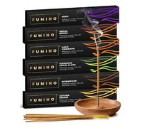 Fumino Incienso Hielo y Fuego - Lote 6 Cajas con 84 Varillas Masala Agarbatti Naturales para Relajación y Meditación (90 g)