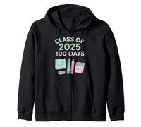 Fun 100 Days Class of 2025 Tema de graduación Sudadera con Capucha