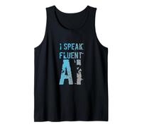 Fun AI Humor Habla fluidamente AI Inteligencia Artificial Cotizaciones Camiseta sin Mangas