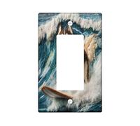 Fun Alaskan Malamute - Cubierta decorativa para interruptor de 1 banda, diseño de perro Malamute de Alaska, placa frontal eléctrica para decoración de dormitorio, sala de estar