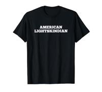 Fun American Lightskindian Light Skin Mixed Heritage Camiseta gráfica económica, Hombre, Negro, M