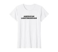 Fun American Lightskindian Light Skin Mixed People of Color Camiseta gráfica económica, Mujer, Blanco, XS
