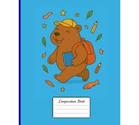 Fun Animal Cute Brown Bear Composition Notebook 7.5 x 9.25" | 110 Pages