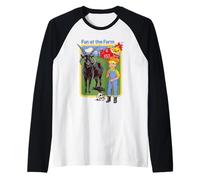 Fun at the Farm Sarcastic Retro Vintage Funny Adult Humor Camiseta Manga Raglan