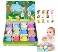 Fun Bath Bombs with Surprises Inside - 12 Pack Fizzy Bath Bombs with Hidden Surprises - Perfect for Easter Gifts and Relaxation (Style-D)