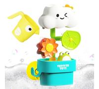 Fun Bath Toys - Cloud Bath Toy Set with Watering Cup Suction Cup Interactive Bathing Time Game Durable Safe Toy For Kids Boys Girls Bathtub Shower