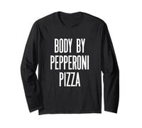 Fun Body by Pepperoni Pizza Italian Food Meme Saying Manga Larga