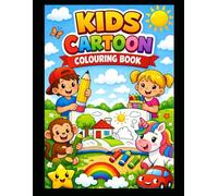Fun Cartoon Colouring Book for kids: 12 Pages of Simple Characters to Colour and Create