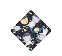 Fun Cat Astronaut Printing - Ambientador para coche, 10 piezas, hojas aromáticas, accesorios para colgar en el coche con cuerdas para decoración