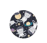 Fun Cat Astronaut Printing - Ambientador para coche, 10 piezas, hojas aromáticas, accesorios para colgar en el coche con cuerdas para decoración