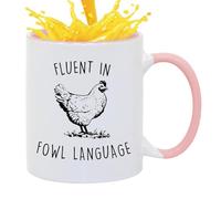Fun Chicken Mug, Novelty Coffee Cup, Dishwasher Safe Mug, 11 oz Cerámica Mug, Alta Temperatura, Resistente a la taza, Chicken Pattern Coffee Cup, Fun Chicken Pattern Ceramic Tea Taza
