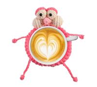 Fun Coasters | Handmade Cute Crochet Desk Decor | Knitted Animal Cup Coasters | For Home Office Room Study Farmhouse Party Gathering Beverage Mug Cup