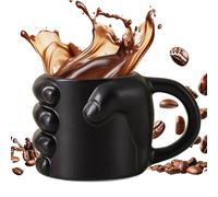 Fun Coffee Mugs - Fist Shaped Novelty Ceramic Mug Reusable Drinkware for Coffee, Tea, Milk, or Juice for Home, Office, Camping, Restaurant, Men, Women, Christmas, 5.31 Inches