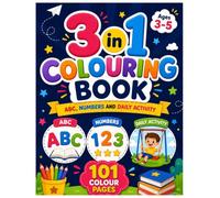 Fun Coloring Book for Kids 3 in 1 - ABC, Numbers & Daily Activities Easy to Color for Toddlers - Road Trip Essentials and 101 Coloring pages for kids age 3-5