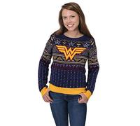 Fun Costumes Wonder Woman Navy Womens Ugly Christmas Sweater X-Small