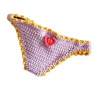 Fun Crochet Bookmark, Bikini Page Holder Clip, 8.66x4.72 Inches Handmade Book Marker, Soft Yarn Reading Accessory, Novelty Stationery with Playful Style, Study Companion for Home Library