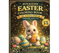 Fun & Easy Easter Coloring Book for Kids Ages 4-8: Big & Simple Easter Coloring Pages for Little Hands