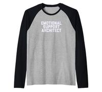 Fun Emotional Support Architect Job Occupation Therapy Joke Camiseta Manga Raglan