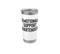Fun Emotional Support Bartender Therapy Joke Vaso térmico de acero inoxidable de doble pared