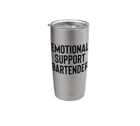 Fun Emotional Support Bartender Therapy Joke Vaso térmico de acero inoxidable de doble pared