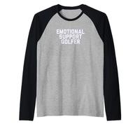 Fun Emotional Support Golfer Golf Therapy Joke Camiseta Manga Raglan