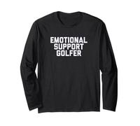 Fun Emotional Support Golfer Golf Therapy Joke Manga Larga
