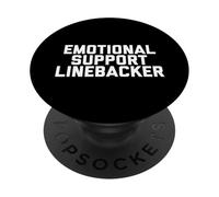 Fun Emotional Support Linebacker Football Joke PopSockets PopGrip Adhesivo