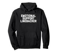 Fun Emotional Support Linebacker Football Joke Sudadera con Capucha