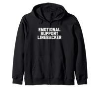 Fun Emotional Support Linebacker Football Joke Sudadera con Capucha