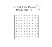 Fun English Word Search for Kids Ages 7-8