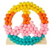 Fun Express 3D Groovy Peace Sign - Figura de cartón con globos