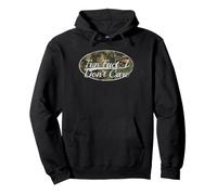 Fun Fact: I Don't Care Camo Distressed Vintage Sudadera con Capucha