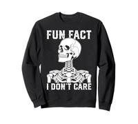 Fun Fact I Don't Care Skull Sarcastic Humor Sudadera