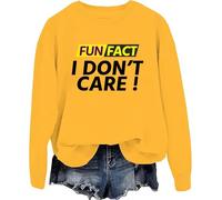 Fun Fact I Don't Care Sudadera con capucha Fun Fact I Dont Care, amarillo, XL