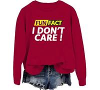 Fun Fact I Don't Care Sudadera con capucha Fun Fact I Dont Care, Burdeos, L