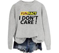 Fun Fact I Don't Care Sudadera con capucha Fun Fact I Dont Care, gris, XL