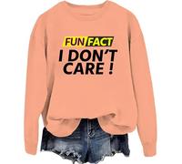 Fun Fact I Don't Care Sudadera con capucha Fun Fact I Dont Care, naranja, XL