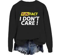 Fun Fact I Don't Care Sudadera con capucha Fun Fact I Dont Care, Negro, L