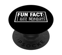 Fun Fact I Hate Mondays Odio Los Lunes PopSockets PopGrip Adhesivo