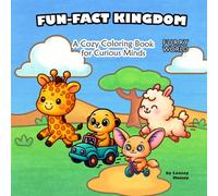 Fun-Fact Kingdom - FURRY WORLD: All-Ages Animal Coloring Book with Cute Wildlife and Fun Facts for Relaxation, Learning, and Creativity - 40 Single-Sided Pages