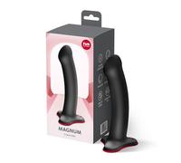 Fun Factory Magnum | Dildo XXL de silicona | anal y vaginal | encaje aplanado para punto G y próstata | compatible con arnés con correas | Dildo con base de succión