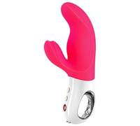 FUN FACTORY Rabbit Vibrator MISS BI (Pink), juguete sexual dildo para mujeres, vibrador dual para punto G y clítoris - 100% silicona médica, Made in Germany