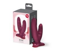 Fun Factory Ryde | Grinding Dildo de silicona | Dildo acanalado con base de succión | doble estimulación vaginal y anal | compatible con arnés con correas | dispositivos de bienestar sexual