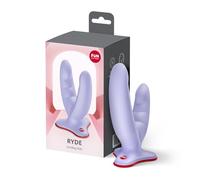 Fun Factory Ryde | Grinding Dildo de silicona | Dildo acanalado con base de succión | doble estimulación vaginal y anal | compatible con arnés con correas | dispositivos de bienestar sexual