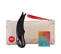 Fun Factory Volta - Vibrador para clítoris (silicona, incluye funda y lubricante), color negro