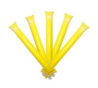 FUN FAN LINE Pack 5 Pares de aplaudidores hinchables compostables - 100% ecológicos y biodegradables. Bioplástico Vegetal de Almidón de Patata - Cumpleaños, Fiestas y Eventos Deportivos (Amarillo)
