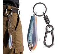 Fun Fish Keychain - Alloy Realistic Pendant for Travel | Fishing Lure Charm with Compact Size, Decorative Accessory, School Desk Tool, Home Office Classroom Party Gift for Commuting Study Work